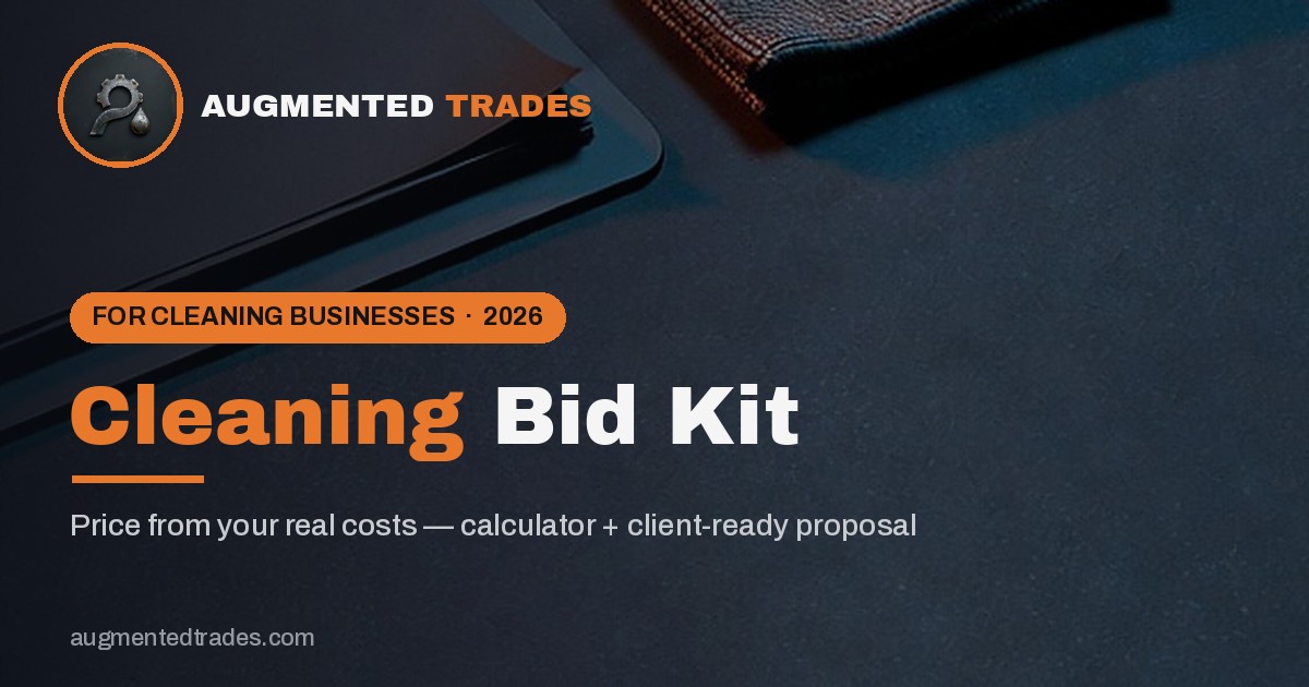 Cleaning Bid Kit — bid calculator and proposal template for cleaning businesses