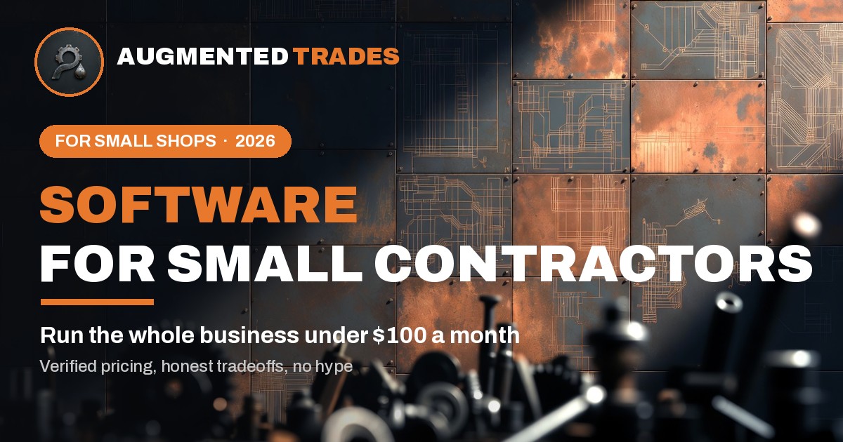 Best software for small contractors 2026 - Augmented Trades cover